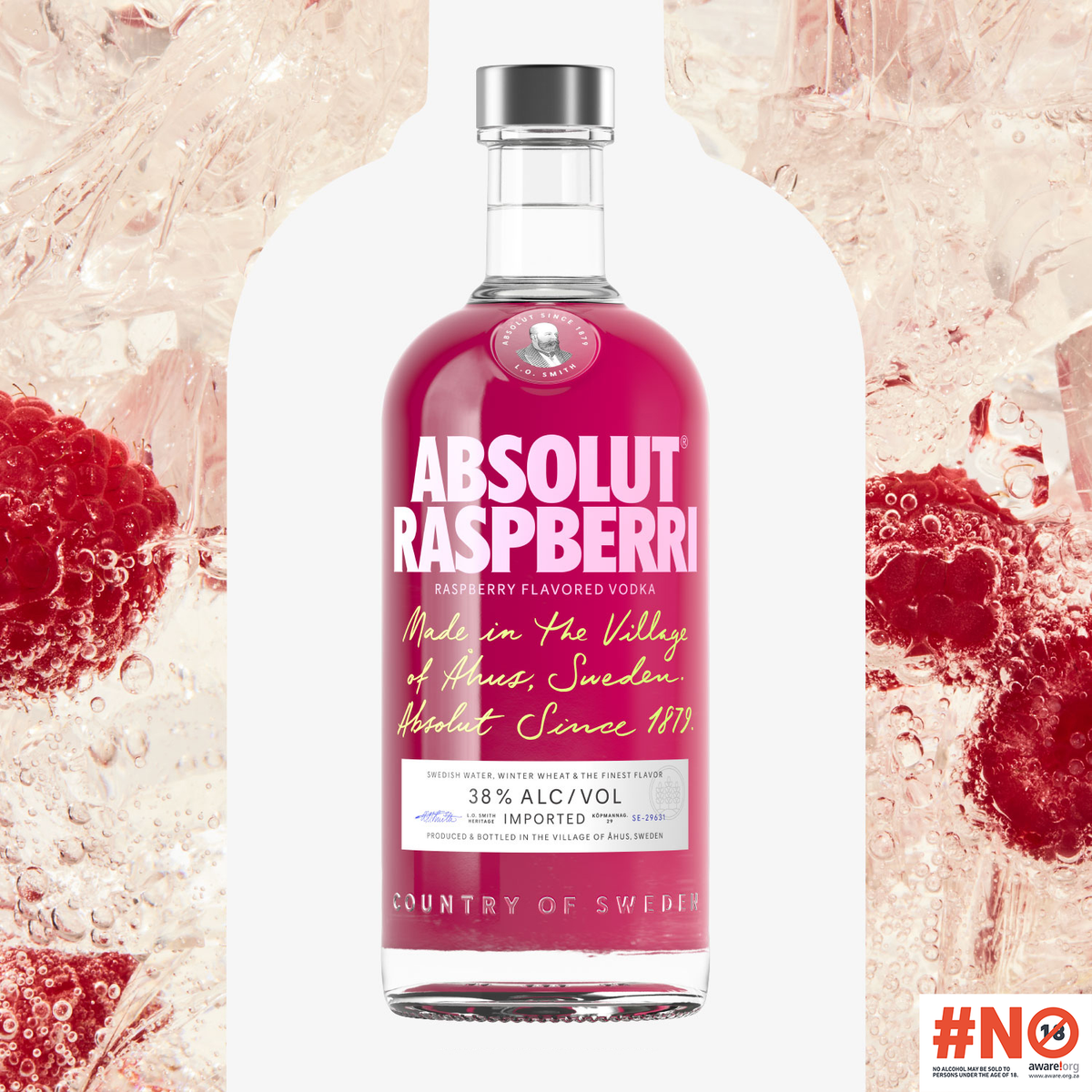 Absolut Vodka Raspberri 750ml