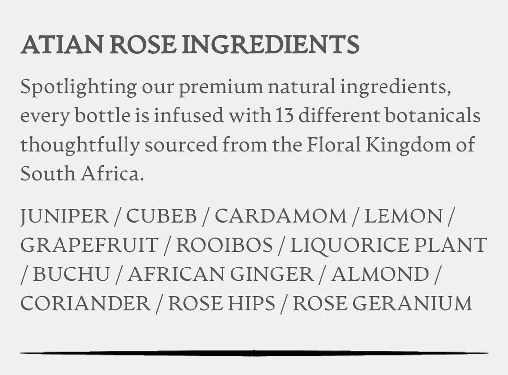 Atian Rose Gin 750ml