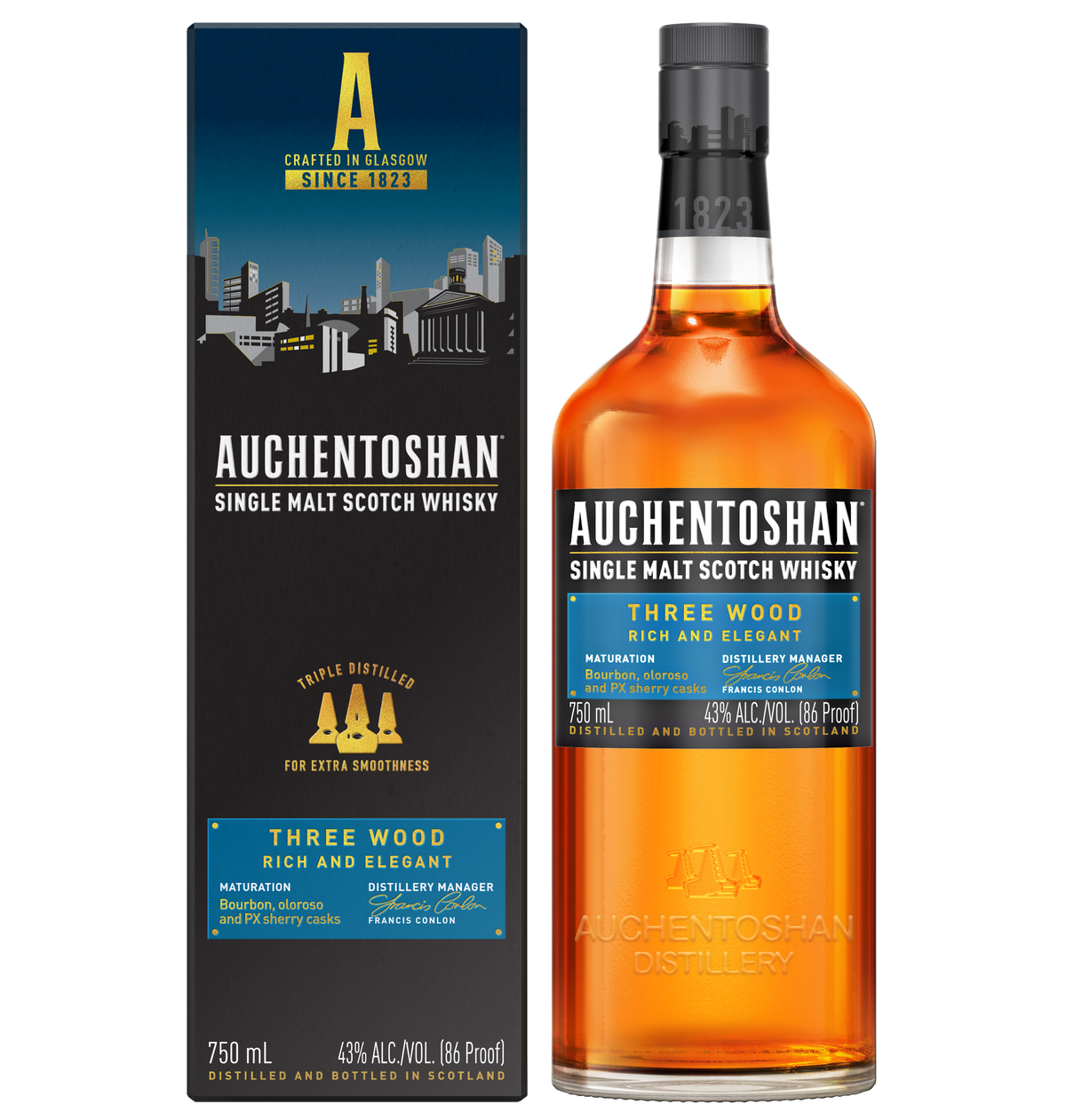 Auchentoshan Three Wood 750ml