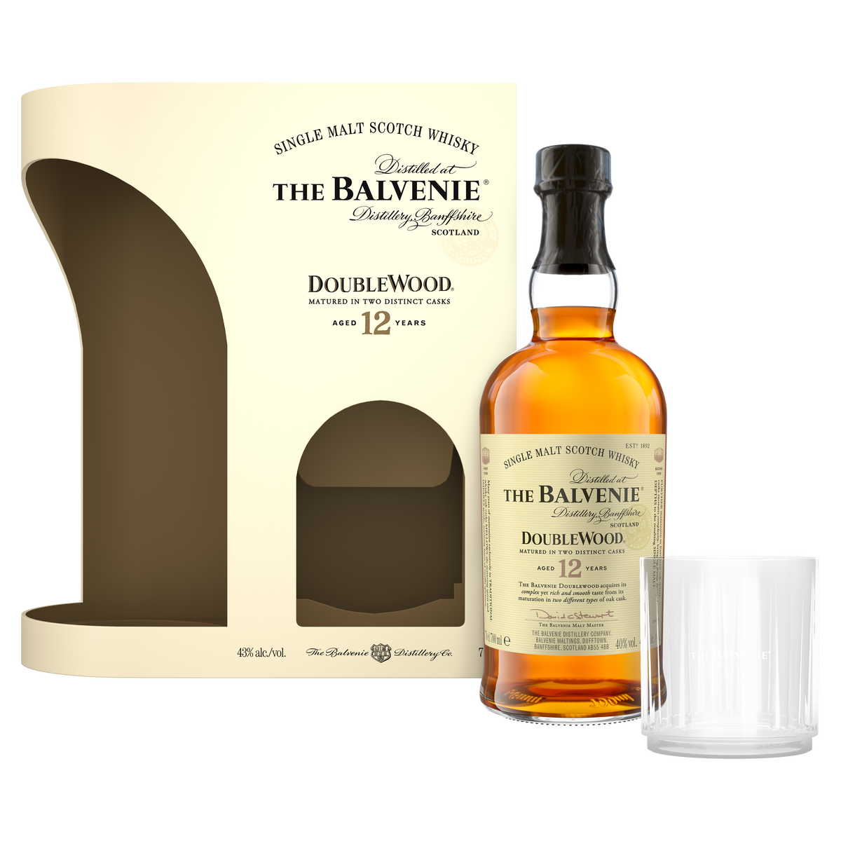 Balvenie 12 Year Old Double Wood With Glass 750ml