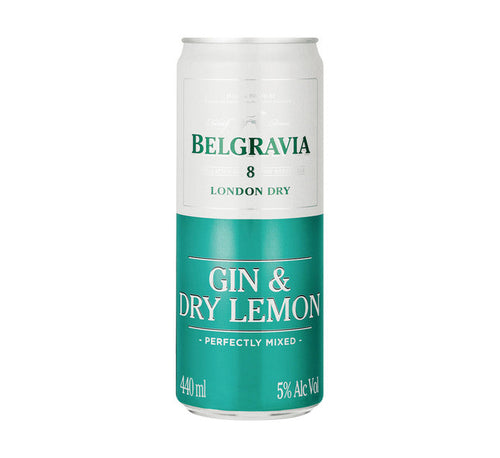 Belgravia Gin & Dry Lemon 440ml