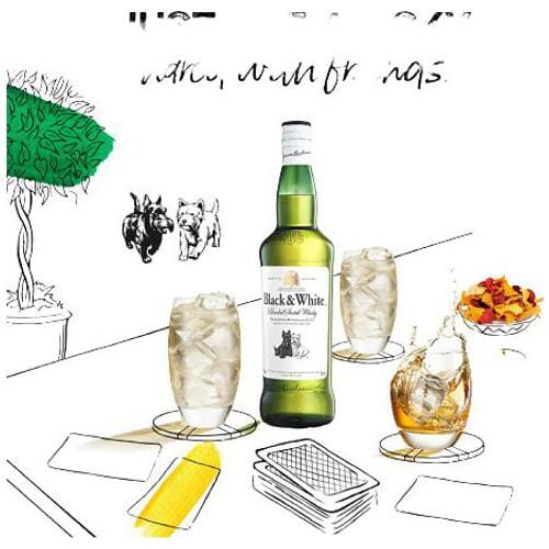 Black & White Blended Scotch Whisky 750ml