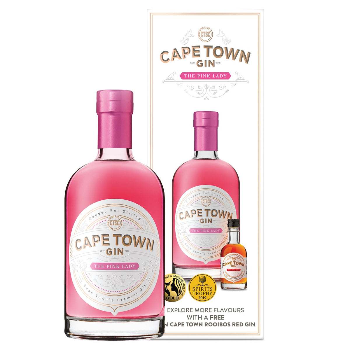 Cape Town Gin Pink & 50ml Miniature