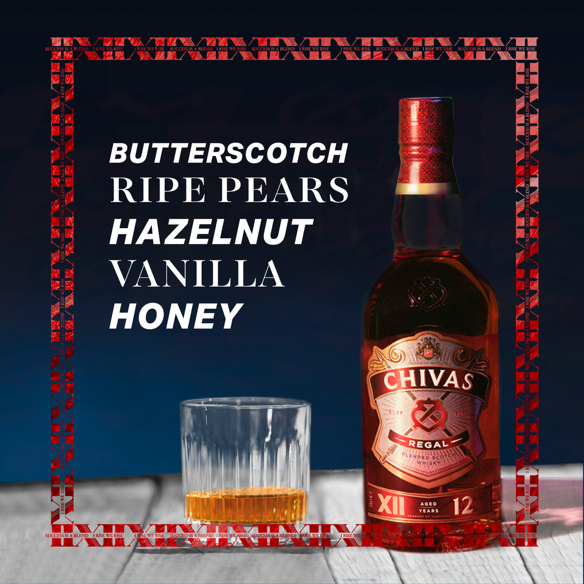Chivas Regal 12 Year Old Blended Scotch Whisky 750ml