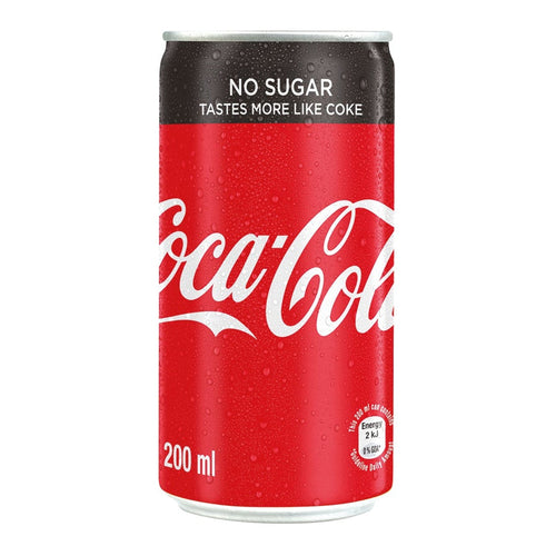 Coke No Sugar Can 200ml