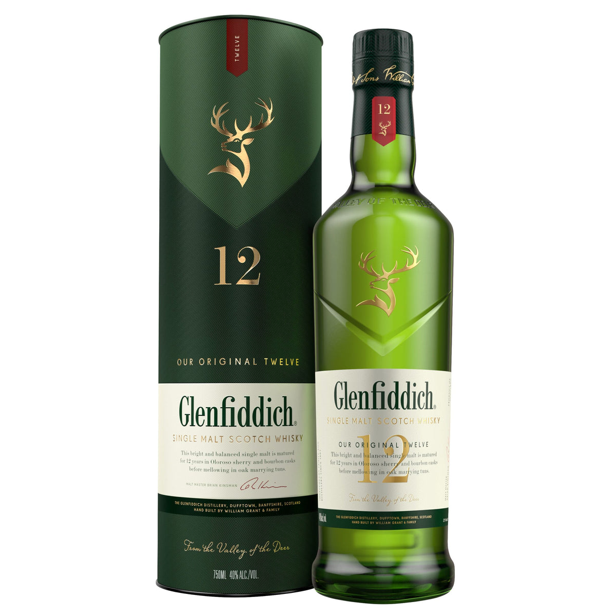 Glenfiddich 12 Year Old Single Malt Scotch Whisky 750ml