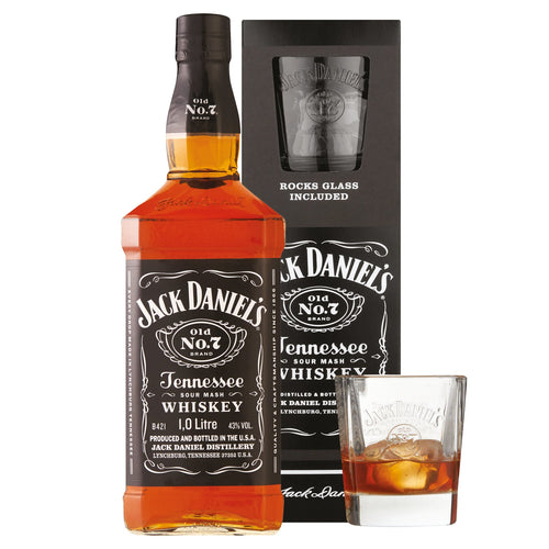 Jack Daniels Glass Gift Box 750ml