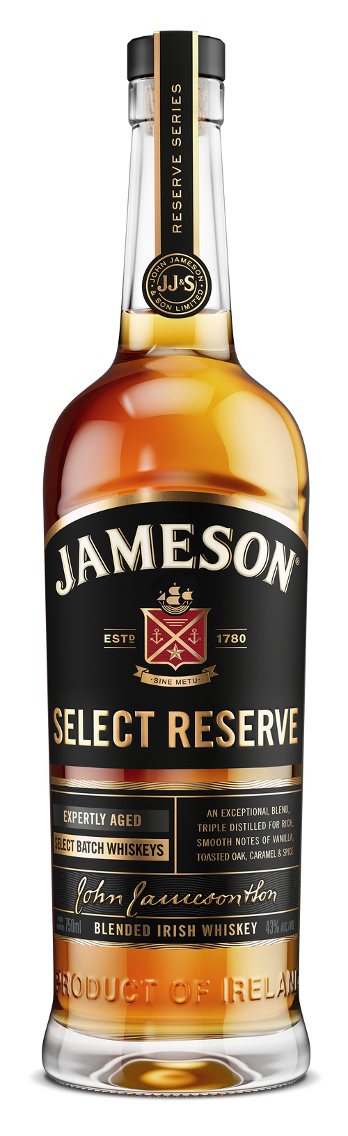 Jameson Select Reserve Irish Whiskey 750ml