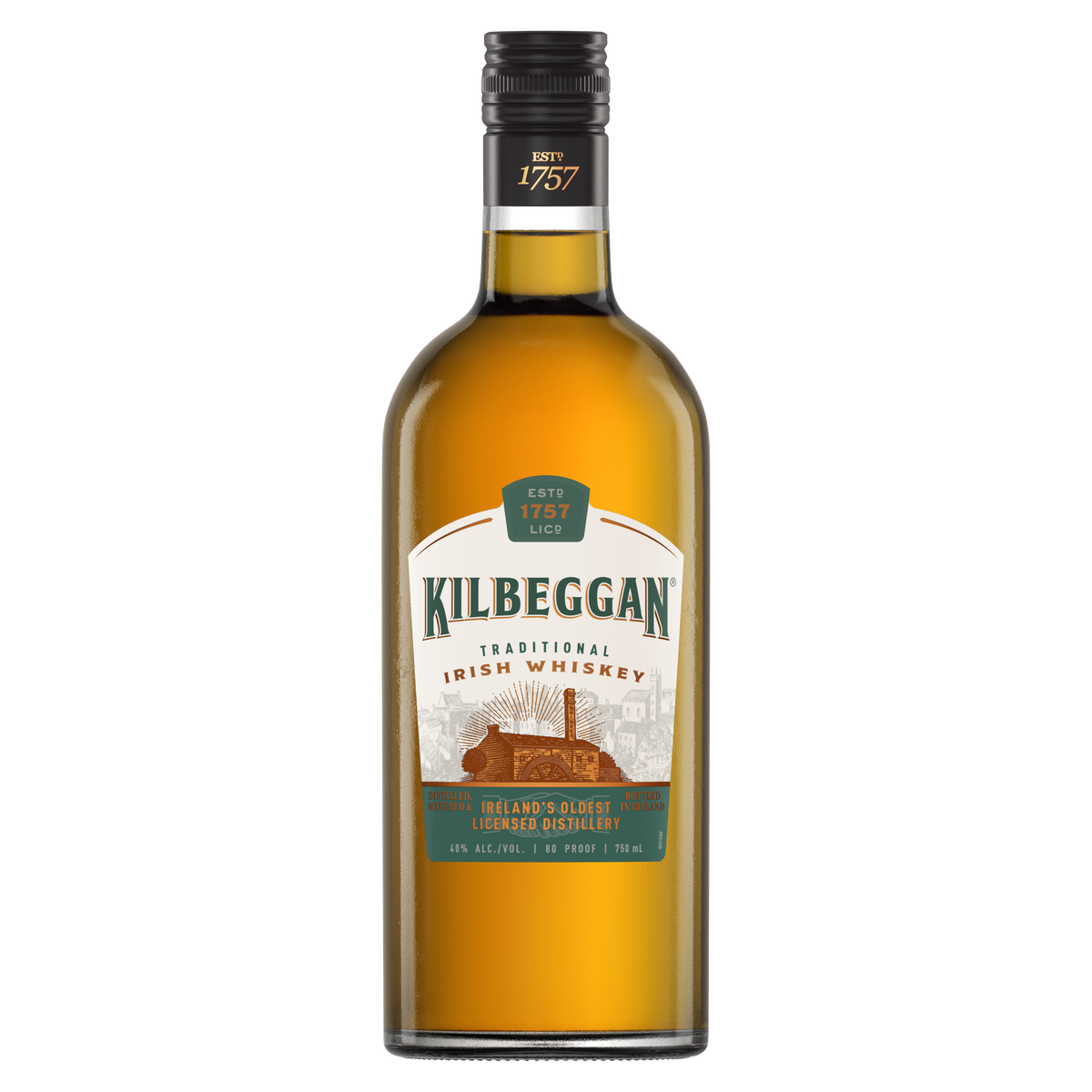 Kilbeggan Irish Whiskey 750ml