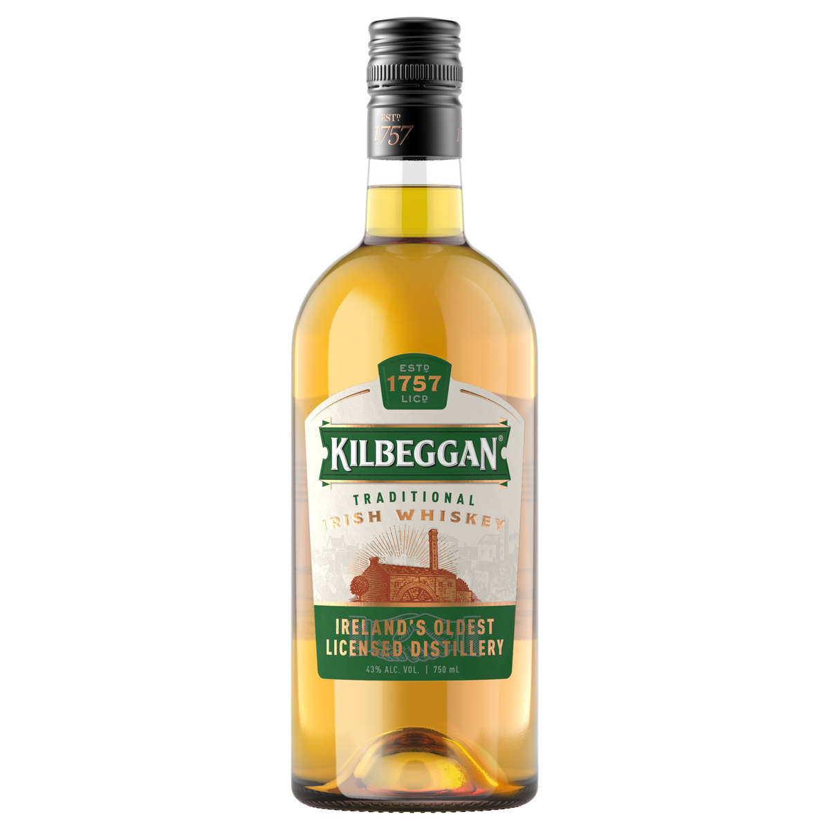 Kilbeggan Irish Whiskey 750ml