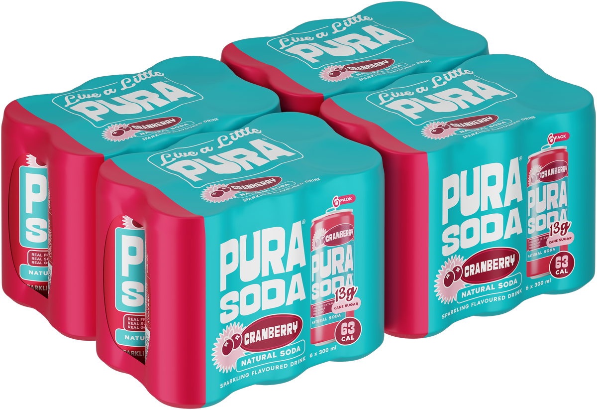 Pura Soda Cranberry 300ml