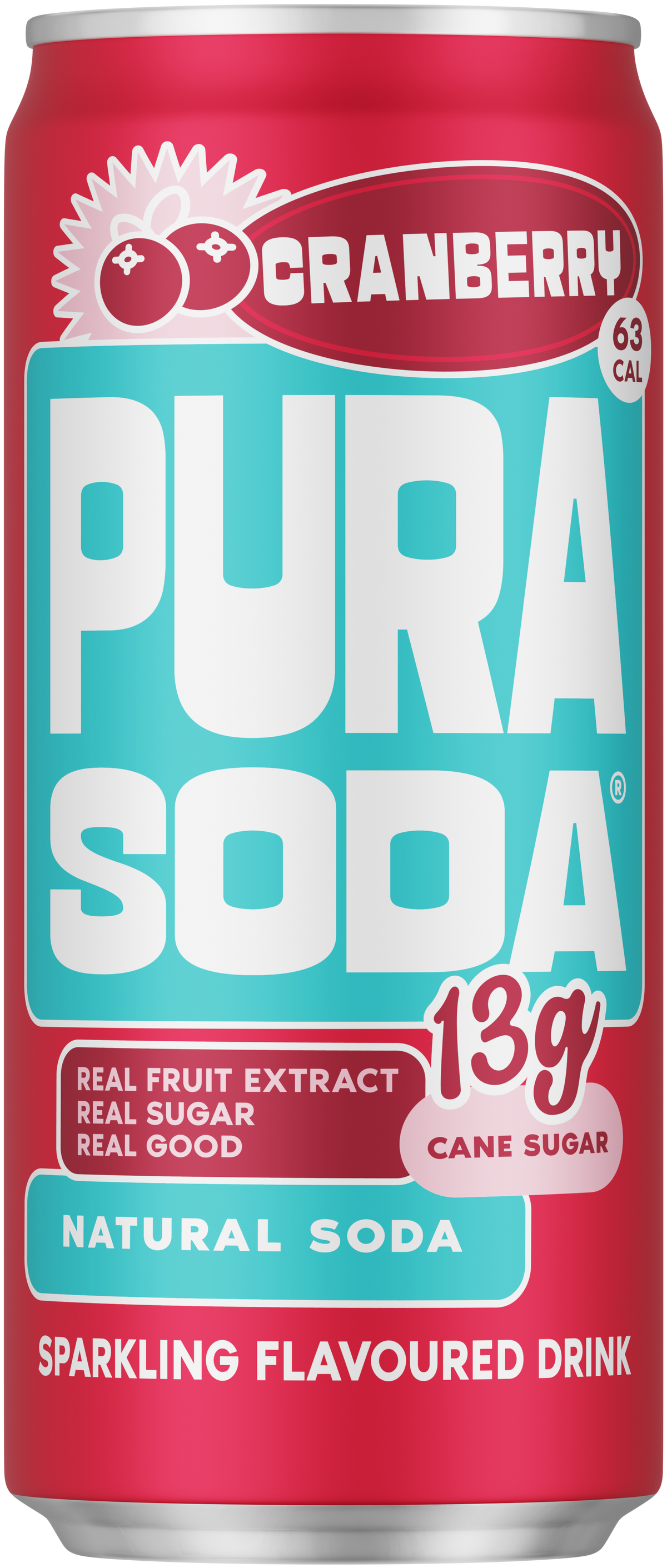 Pura Soda Cranberry 300ml