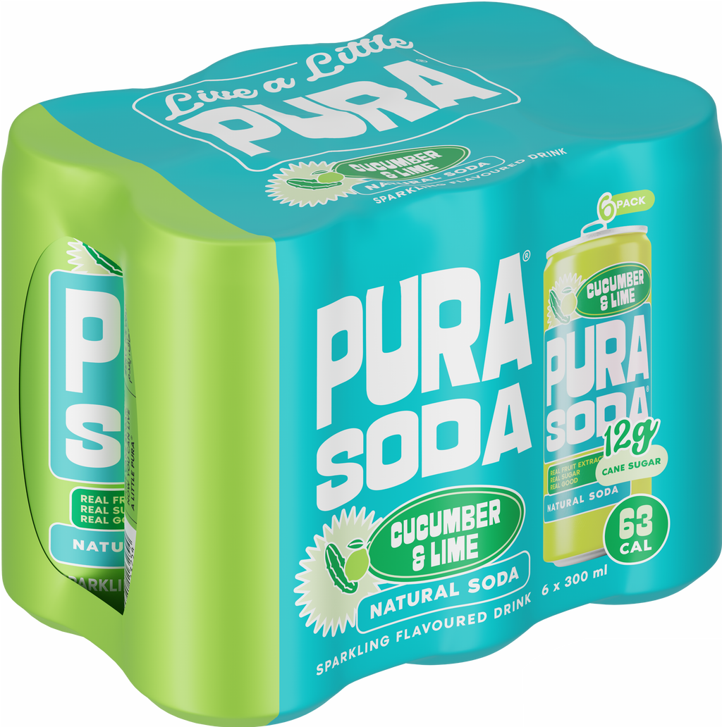 Pura Soda Cucumber & Lime 330Ml