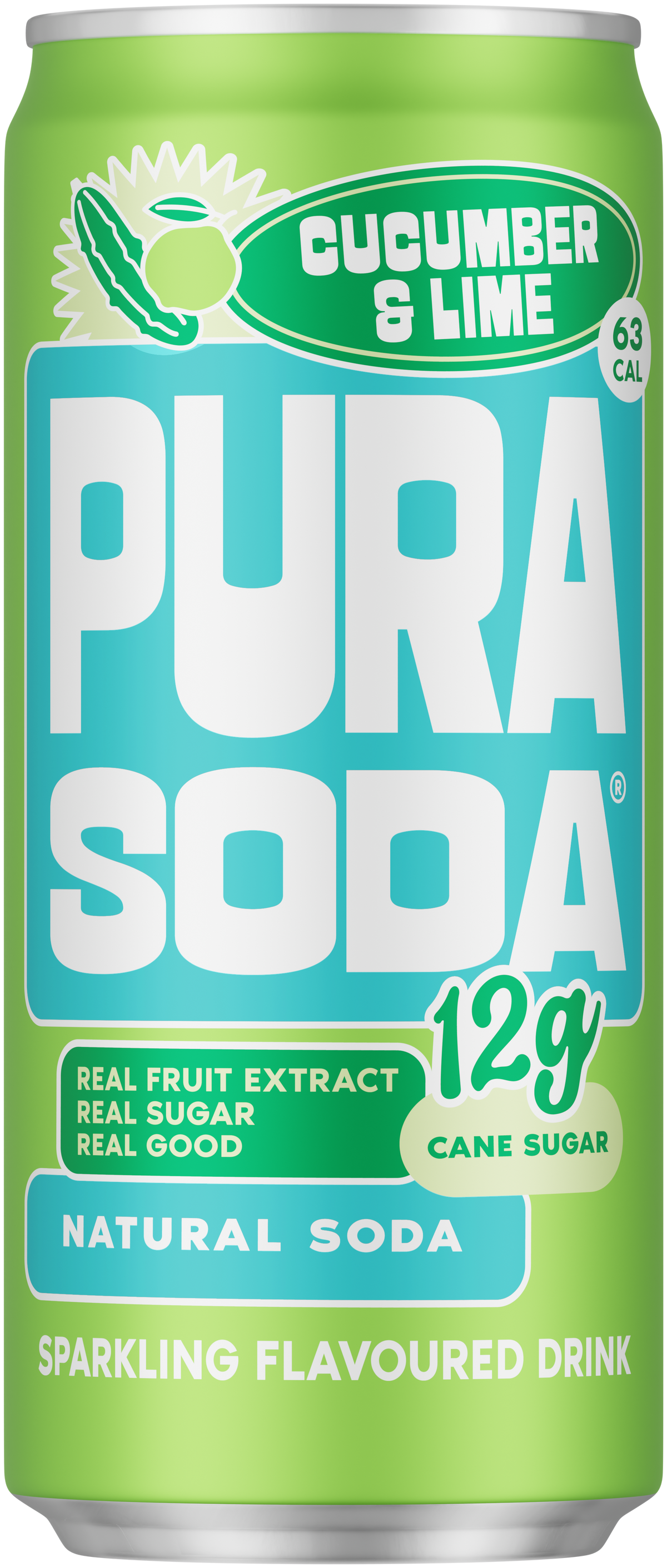 Pura Soda Cucumber & Lime 330Ml
