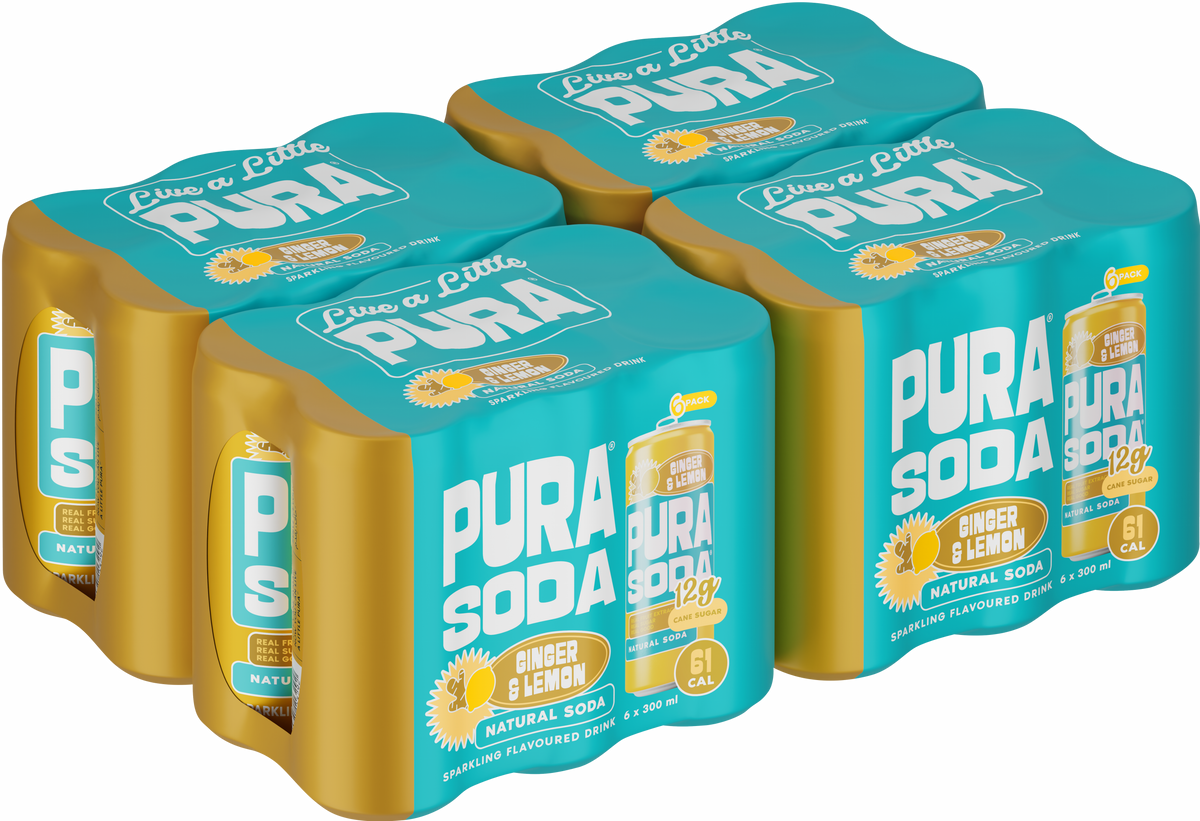 Pura Soda Ginger & Lemon 300ml