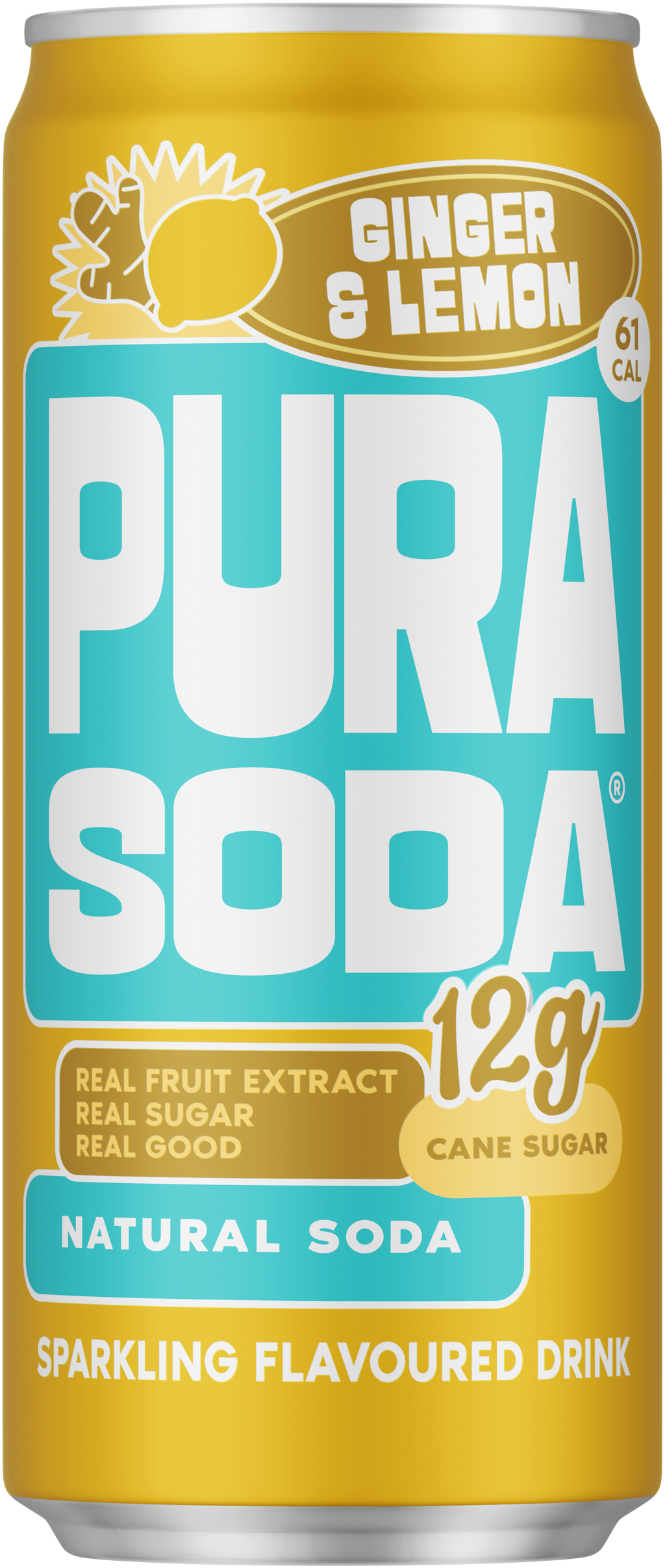 Pura Soda Ginger & Lemon 300ml
