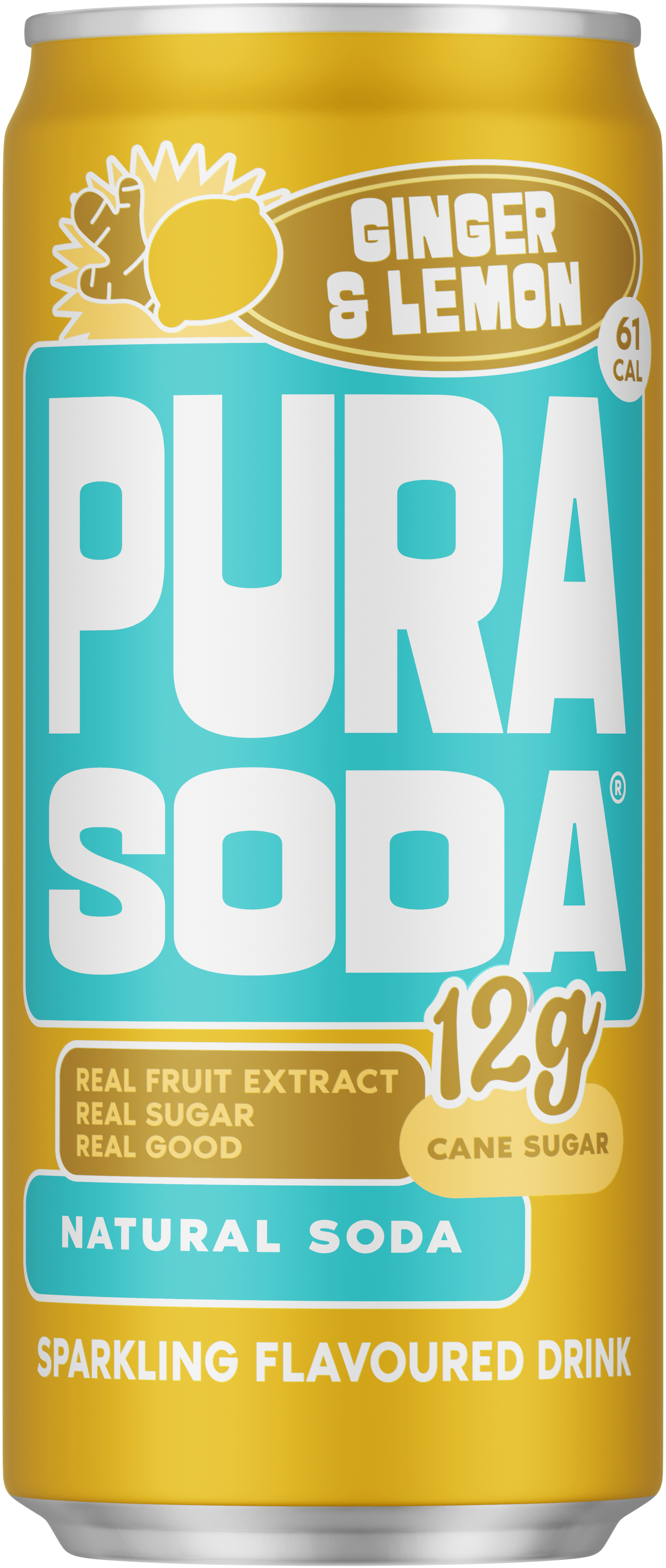 Pura Soda Ginger & Lemon 300ml