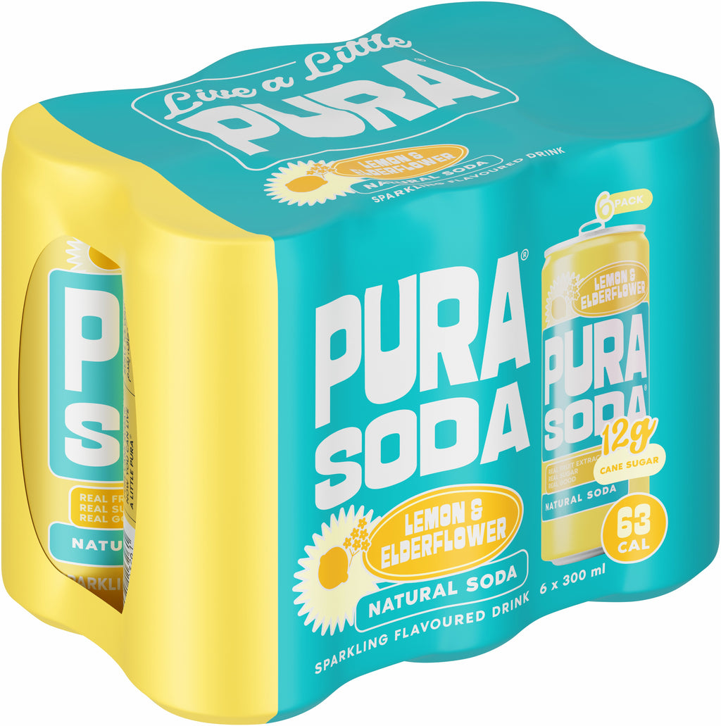 Pura Soda Lemon & Elderflower 300ml