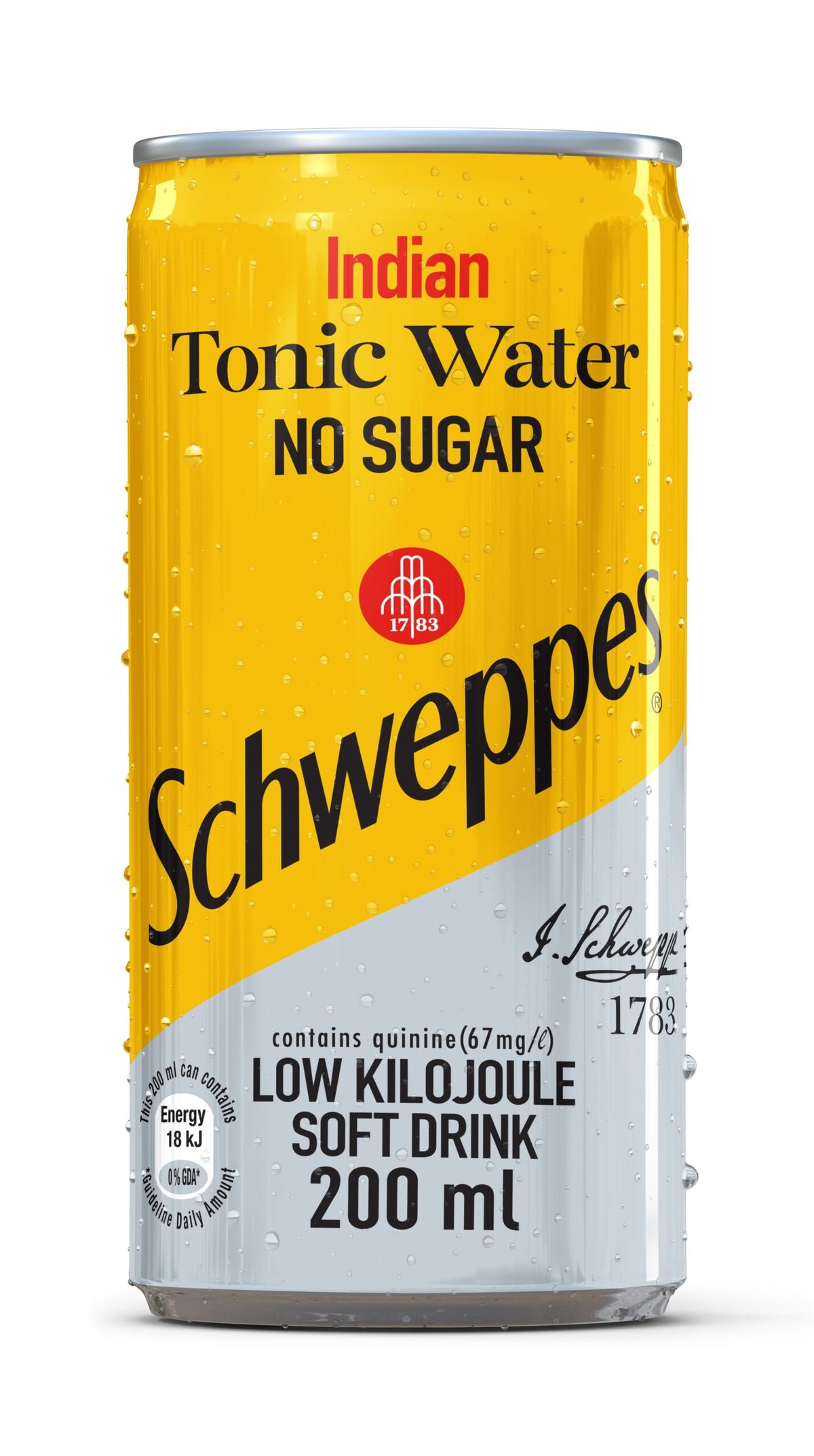 Schweppes Tonic Water Zero Sugar Can 200ml