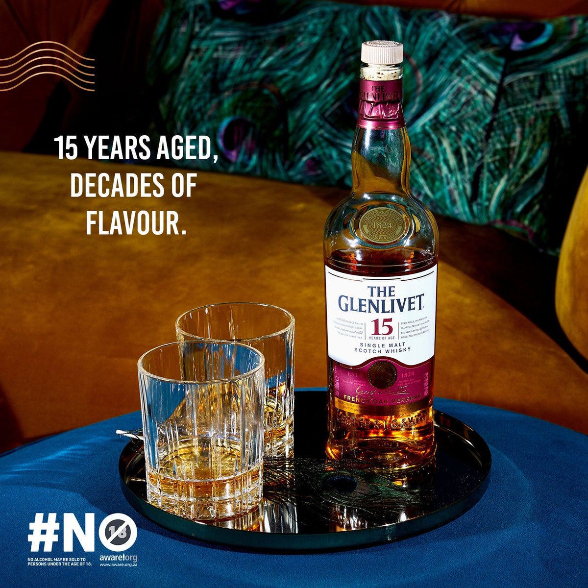 The Glenlivet 15 Year Old Single Malt Scotch Whisky 750ml