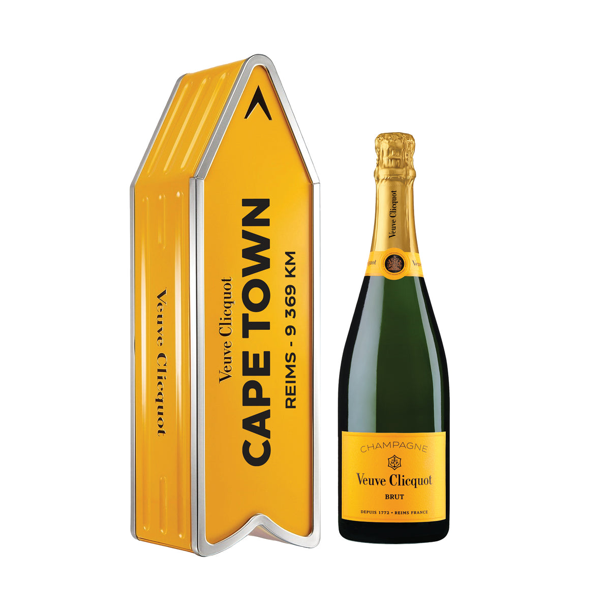 Veuve Clicquot Yellow Label Personalised CPT Arrow 750Ml