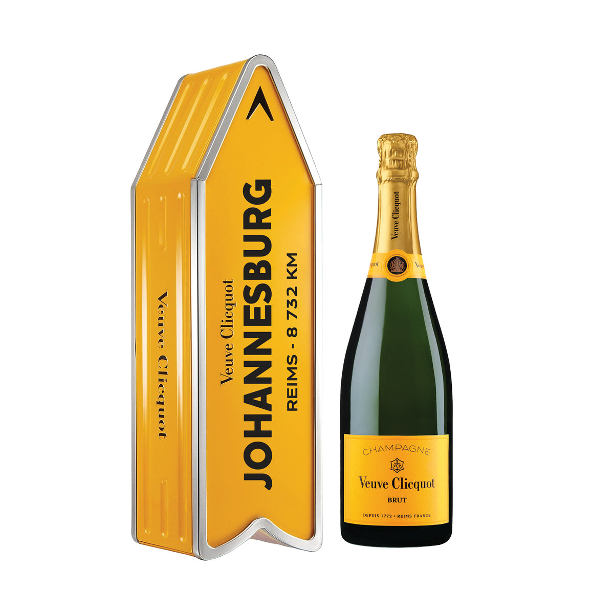 Veuve Clicquot Yellow Label Personalised JHB Arrow 750Ml